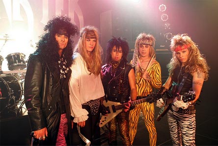 photo of the Boys dressed up as the band Sphincter for the Just Want You to Know video